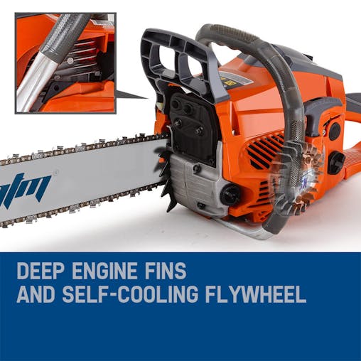 NNEMB Chainsaw Petrol Commercial 20 Bar E-Start Tree Pruning Chain Saw 4.1HP