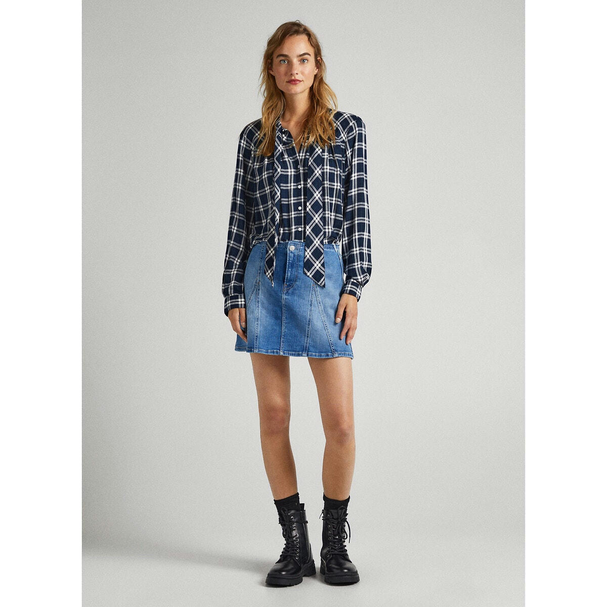 Blouse à carreaux