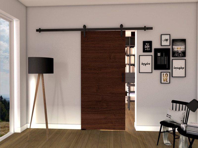 Drzwi przesuwne wewnętrzne LIFT A 76 cmw kolorze wenge.