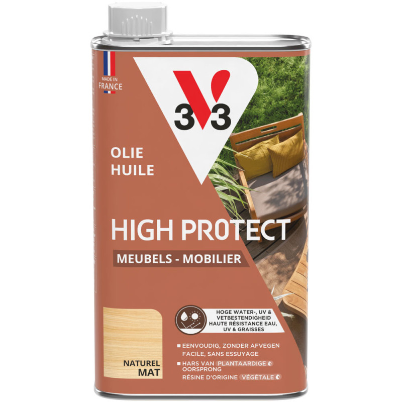 Huile pour mobilier de jardin High Protect naturel 0,5 L V33