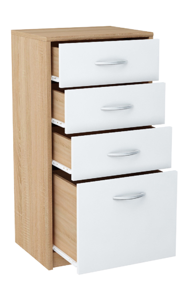 Komoda K026 Dąb Sonoma-Biały 85x45x35 cm Bestseller
