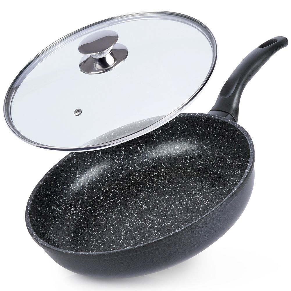 Patelnia z pokrywką granitowa 28 cm GRANDE