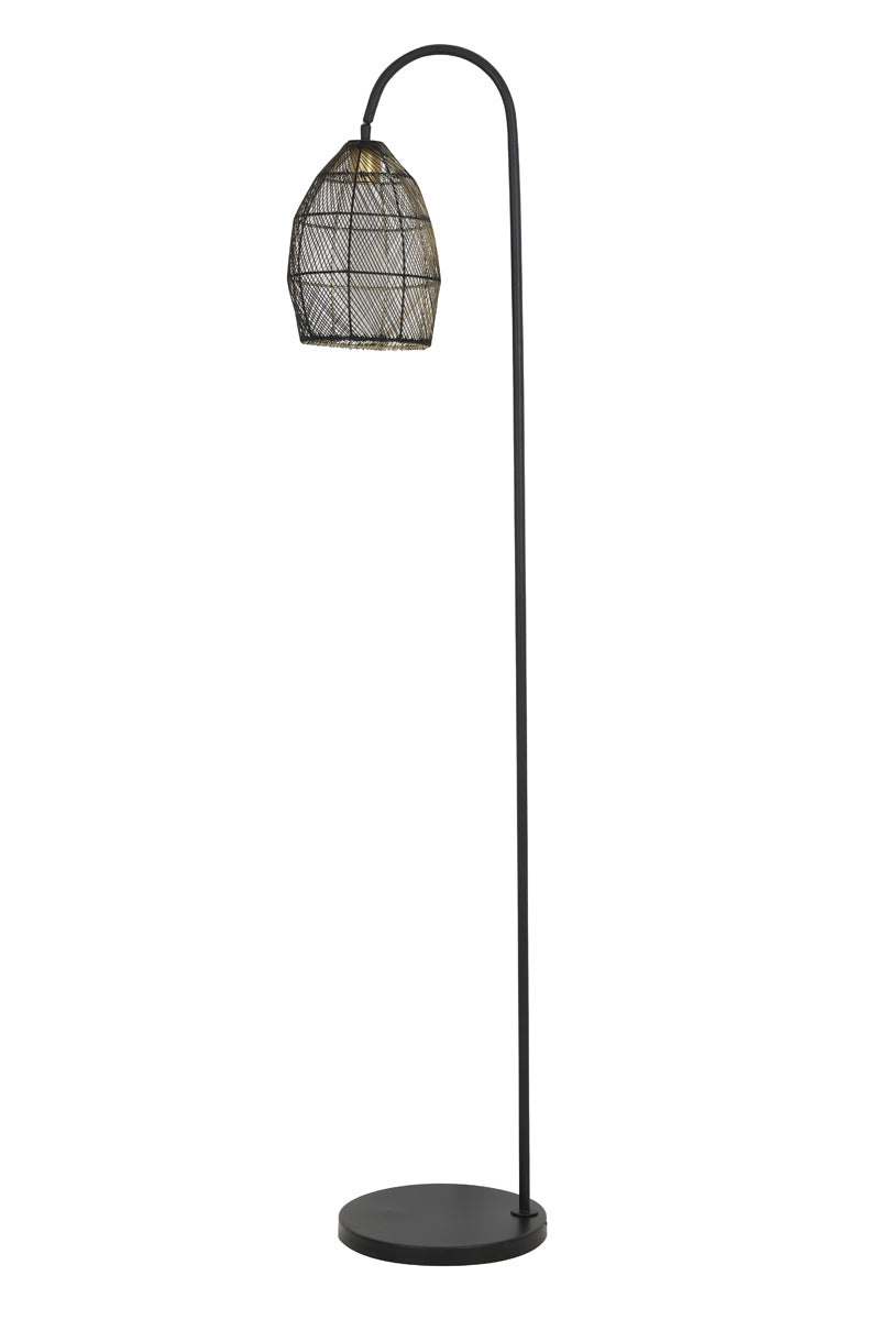 Light & Living vloerlamp MEYA - 34x30.5x172cm - zwart