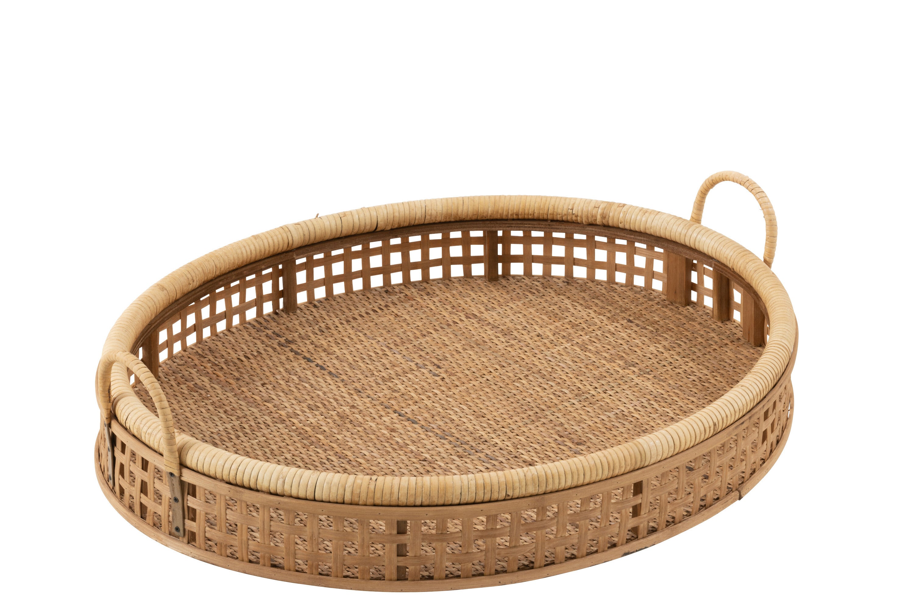J-Line plateau Pick - dienblad - rotan bamboe - naturel - la