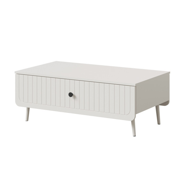 Ława prostokątna Chloe 100 x 60 Biała (2 kolory uchwytu)