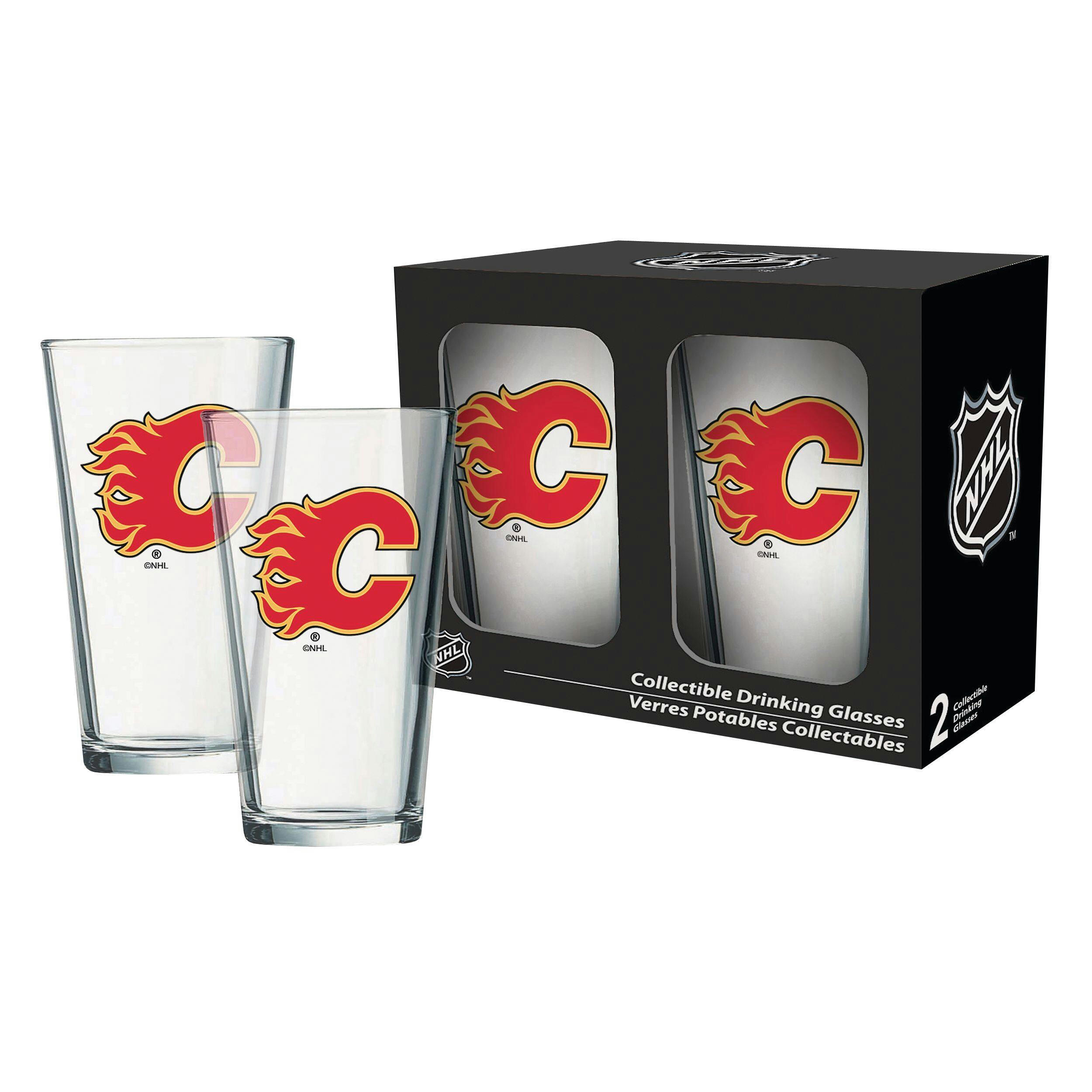 NHL Calgary Flames Mixing Pint Glass Box Set, 2-pk, 16-oz