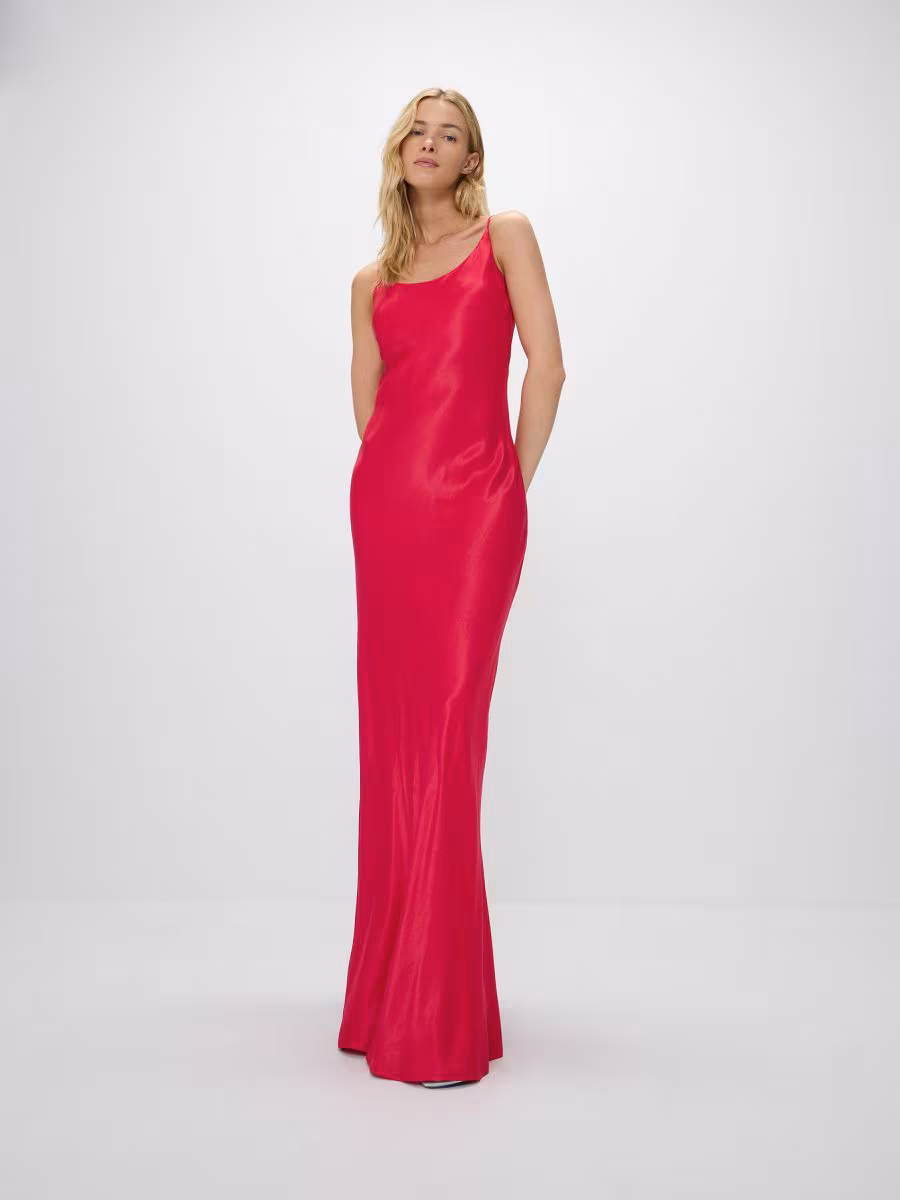 Satin Viscose Maxi Dress