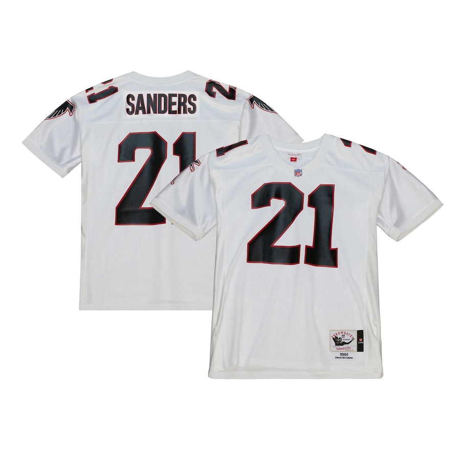 Deion Sanders Atlanta Falcons 1991 Authentic Jersey - White