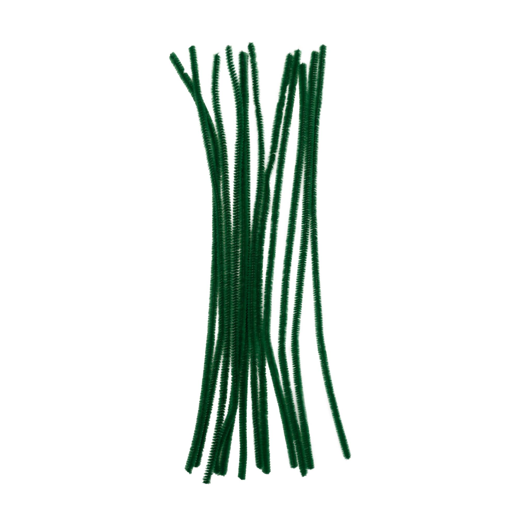 Dark Green Pipe Cleaners 12 Pack