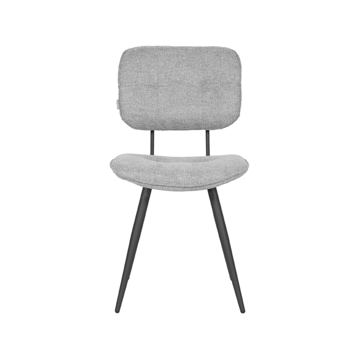 Label51 Eetkamerstoel Lux - Grijs Stof - Zithoogte 50cm - Set van 2