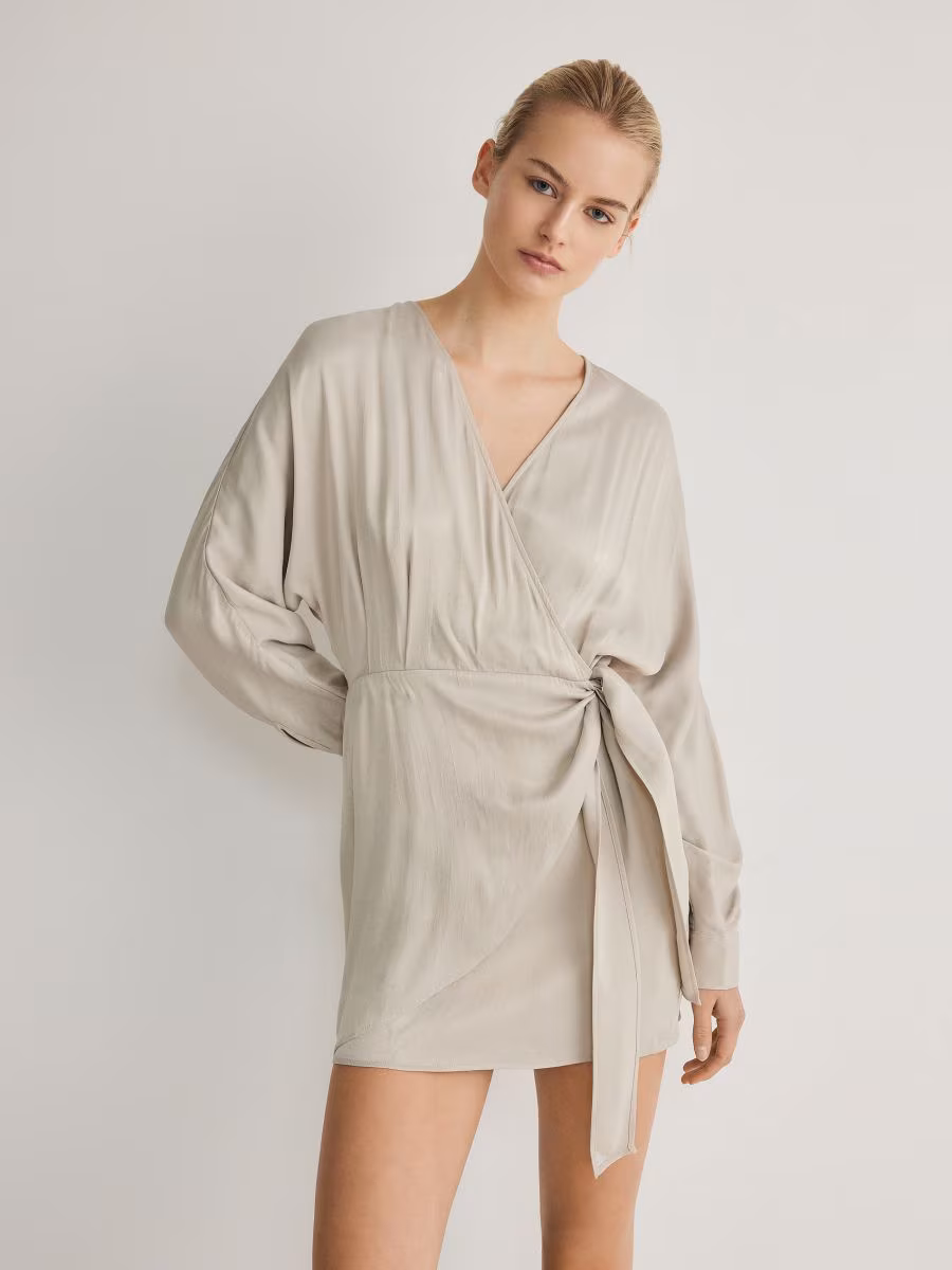 Mini Dress With Tie Detail