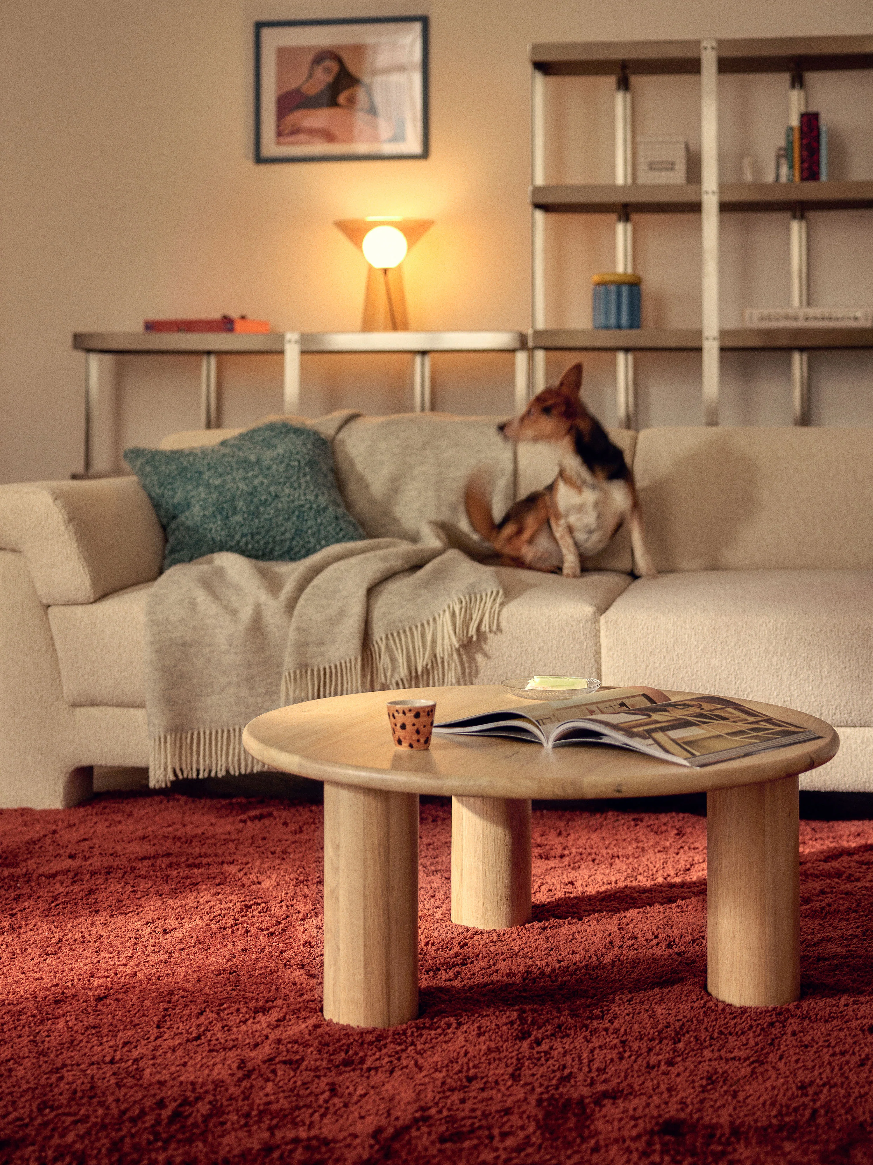 Runder Couchtisch Didi aus Eichenholz