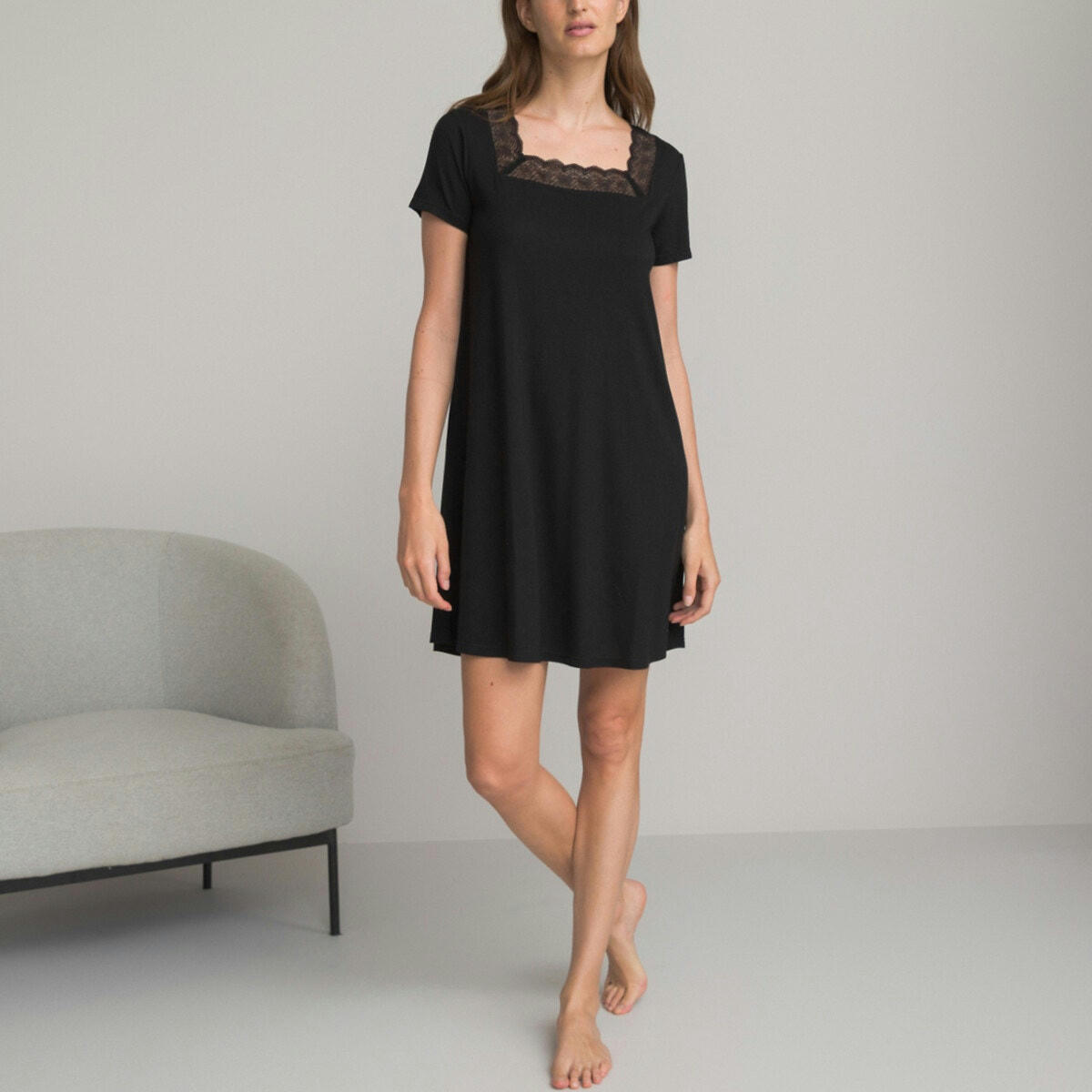 Chemise de nuit manches courtes