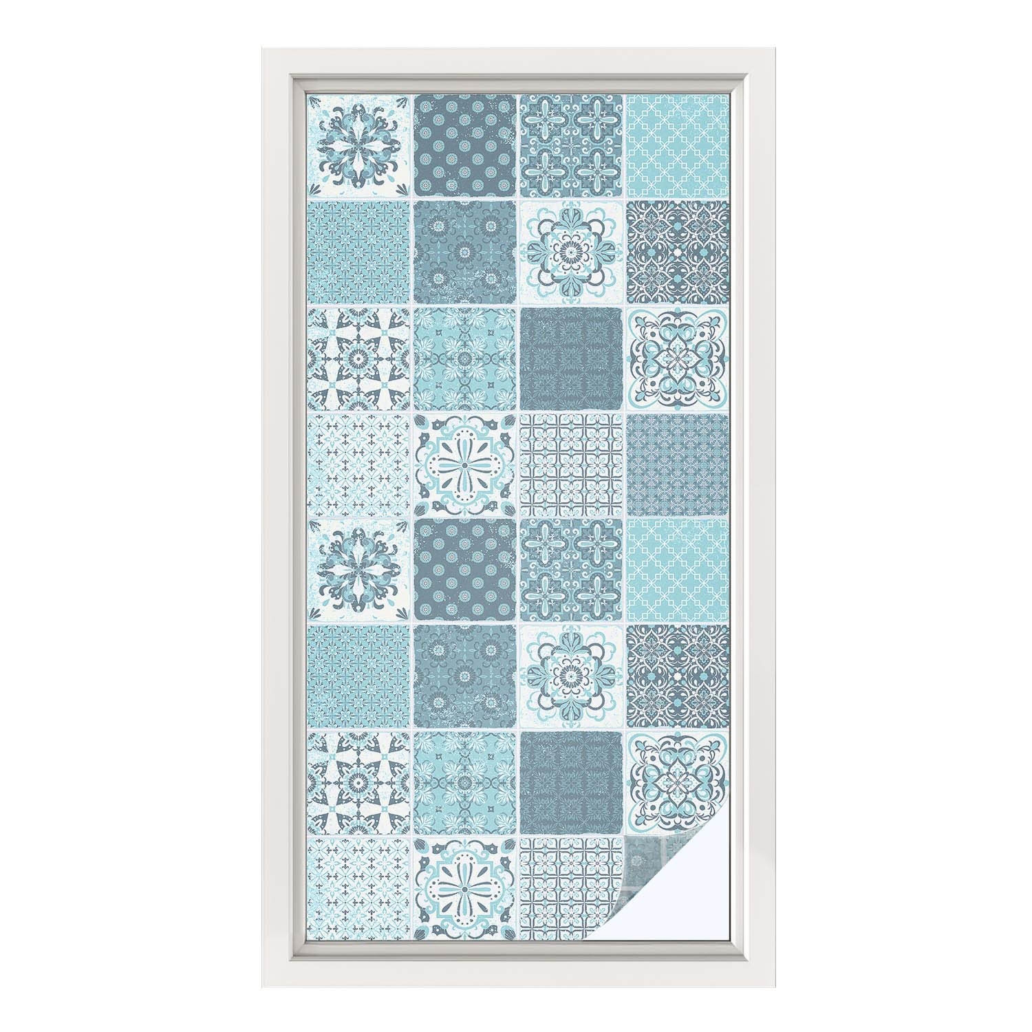 Folia samoprzylepna Boho kafelki ochrona prywatności 50x100 Wallfluent