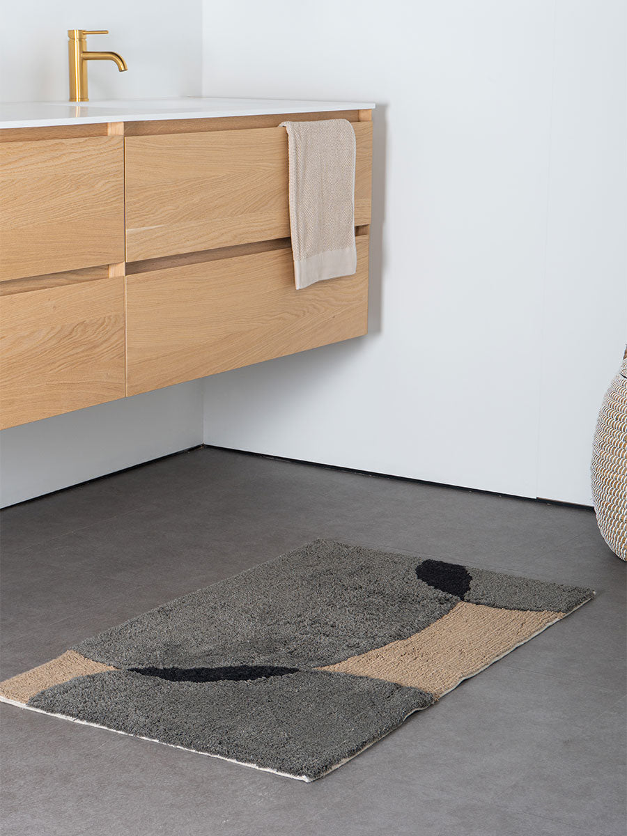 Veer Carpets - Badmat Bink - Grey 50 x 80 cm