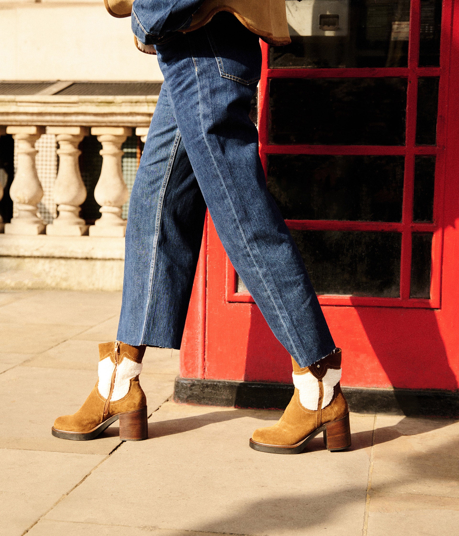 Boots camel bi-matière Calamity
