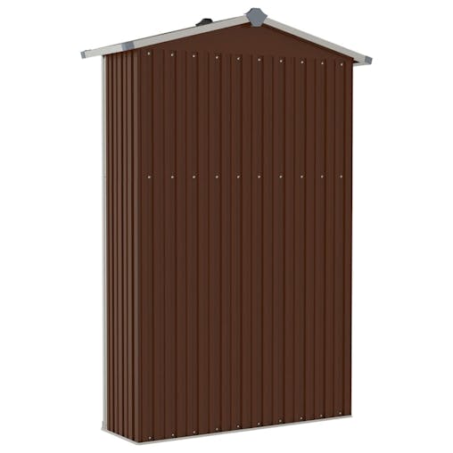NNEVL Garden Shed Brown 107.5x46x183 cm Galvanised Steel