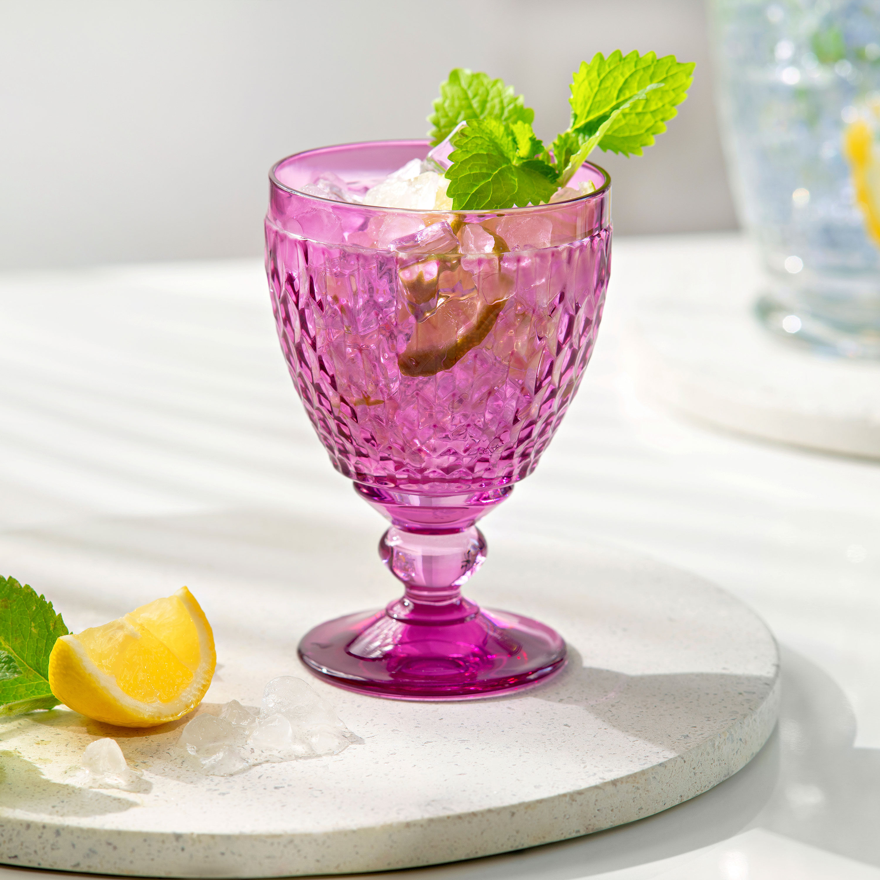 Boston Water glass - Purple, 8.5 oz, crystal glass