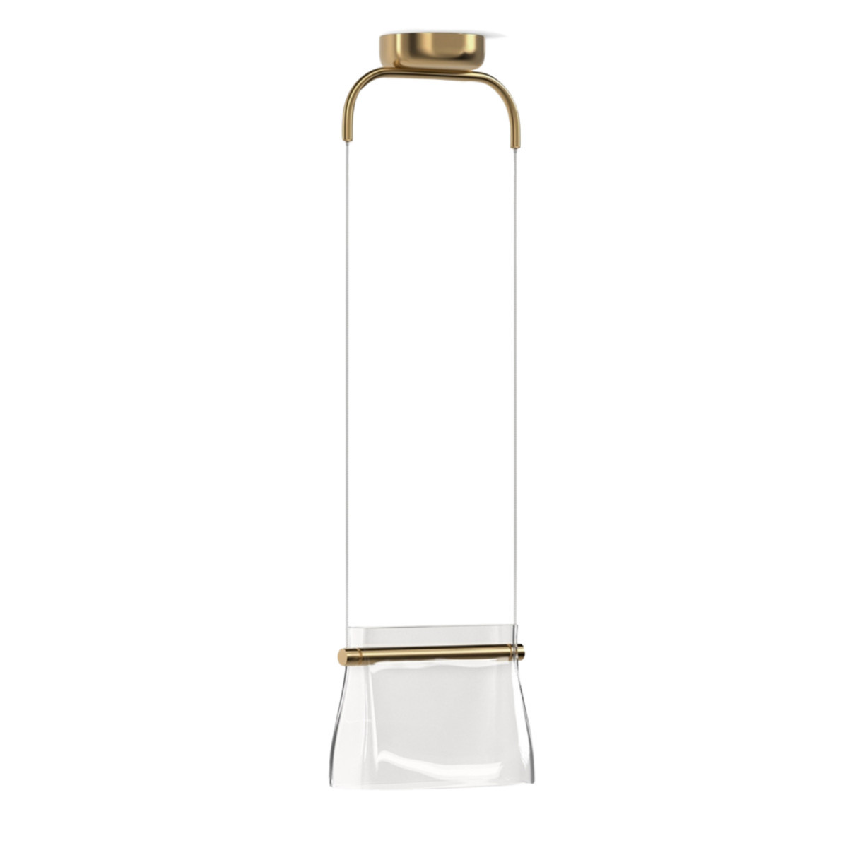 Lampa wisząca Cabaret mosiężno-przezroczysta LED 1x8W 3000K 850lm Maytoni