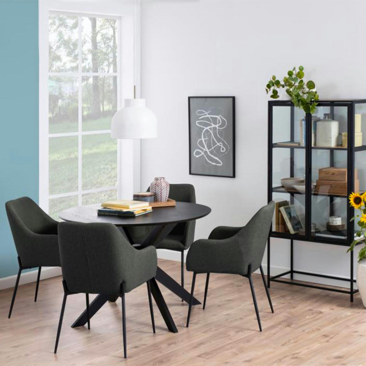 DONKA - Table à manger ronde en bois 105cm