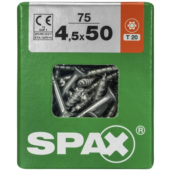 Universalschraube, 4,5 mm, Stahl, 75 Stk., TRX 4,5x50 L