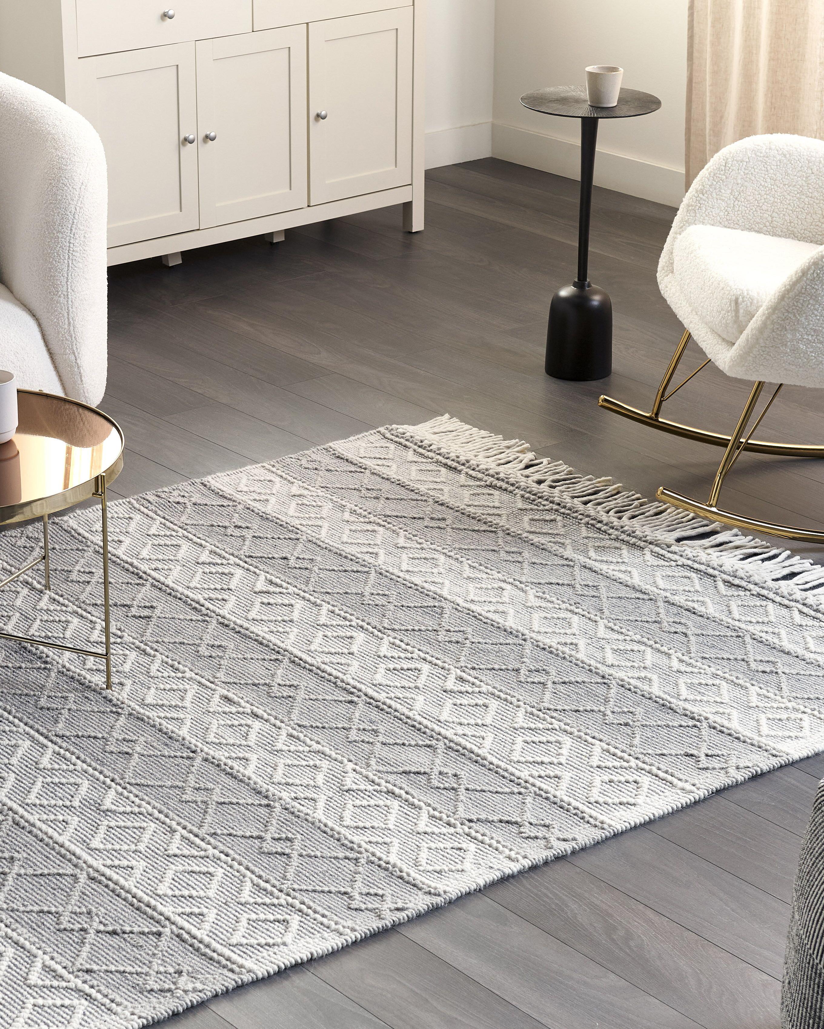 Rug TONYA Grey 160 x 230 cm Wool