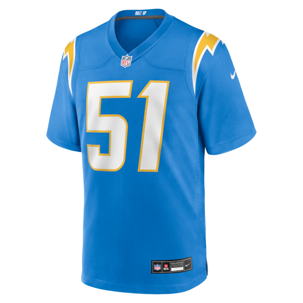 Rashad Weaver Los Angeles Chargers Nike Team Game Jersey -  Powder Blue
