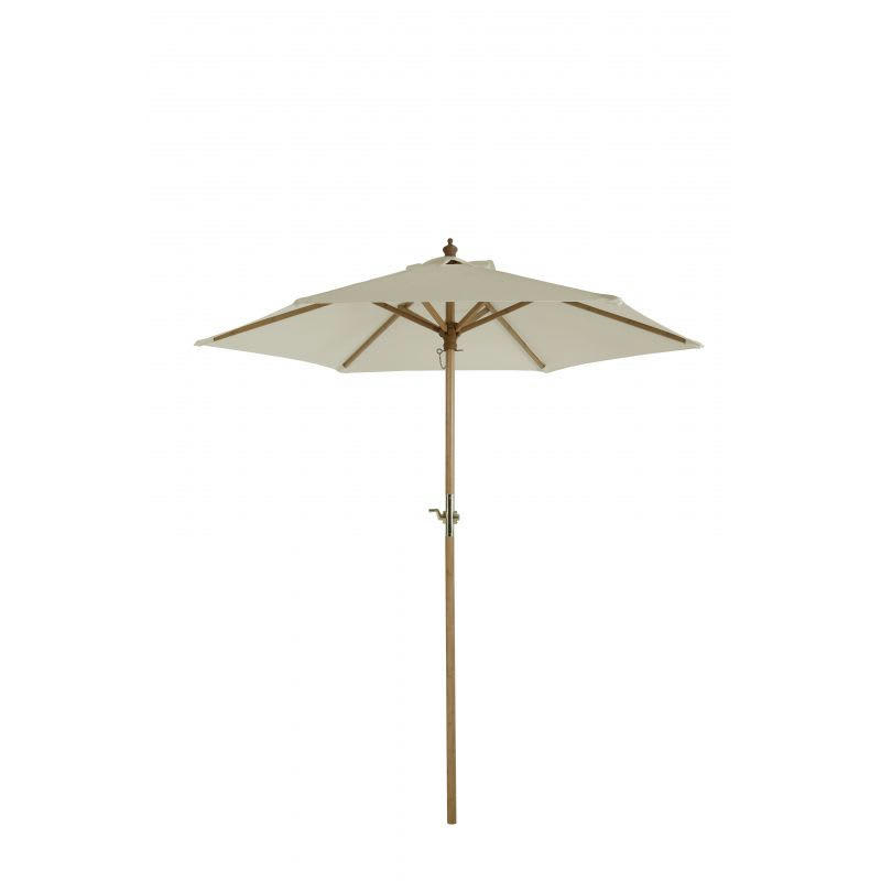 - Parasol droit en bambou contreplaqué et tissu beige clair