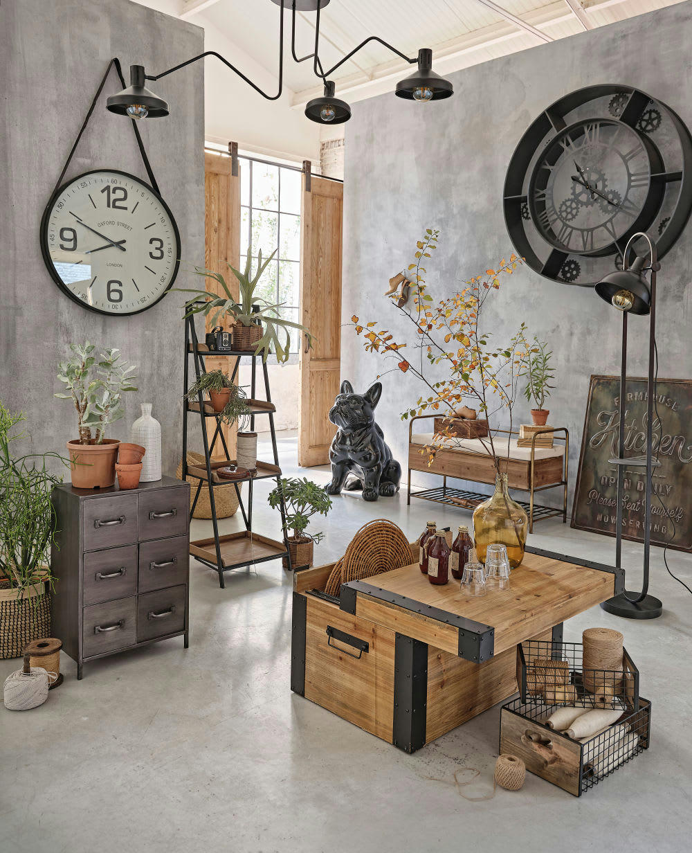 MARCEL - Statue bouledogue en dolomite noire H83