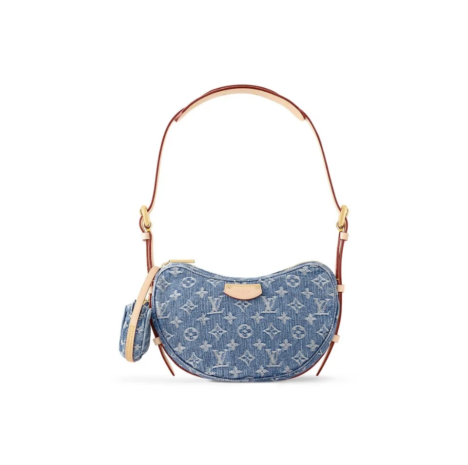 Louis Vuitton LV CROISSANT Denim Handbag