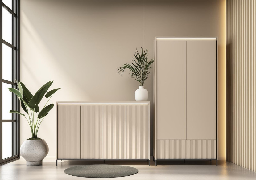 Designerski zestaw do przedpokoju z oświetleniem LED FLORES