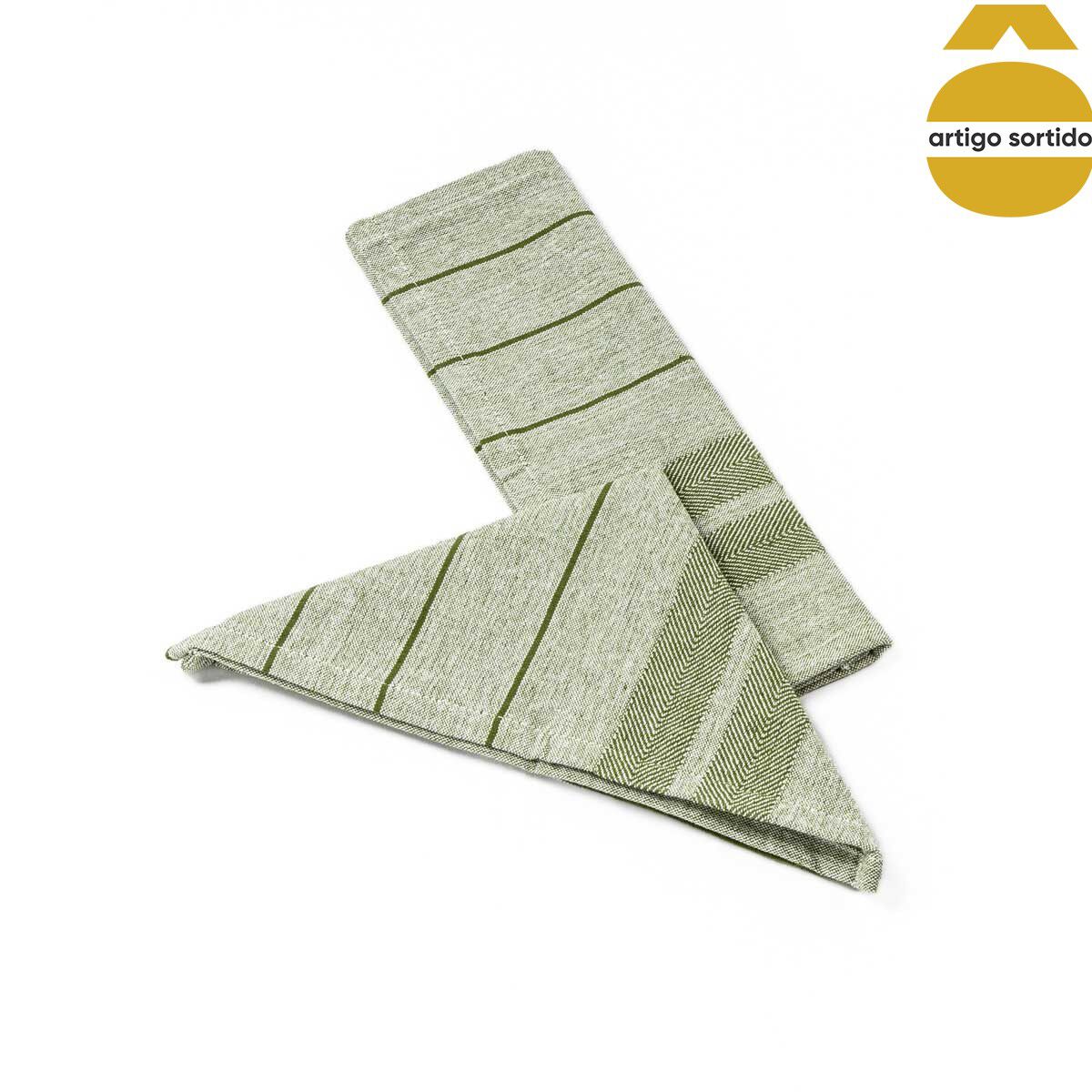 Conjunto de 2 guardanapos em algodão reciclado