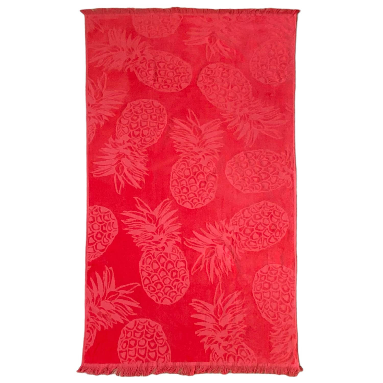 ÉPONGE VELOURS UNIE AVEC MOTIFS CISELÉS - Serviette de plage éponge velours ciselée Lazaro 90x170 orange
