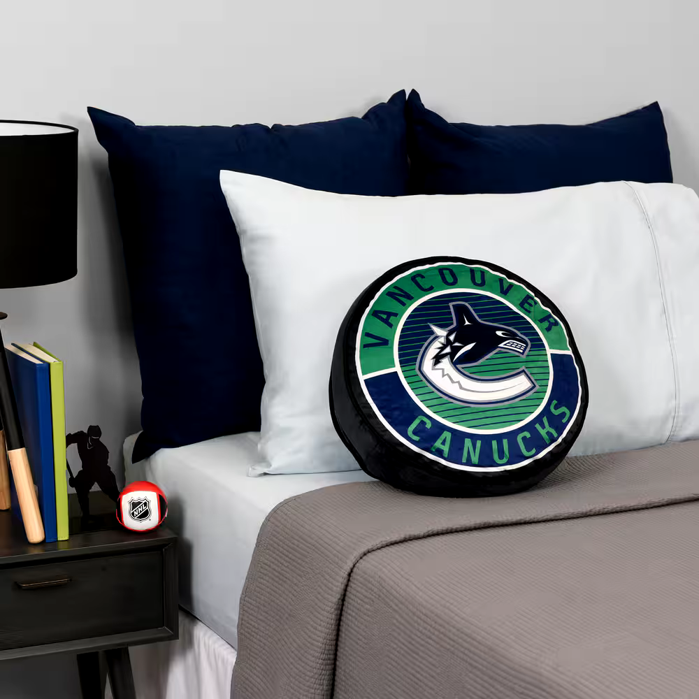 NHL Vancouver Canucks Hockey Puck Pillow Cushion