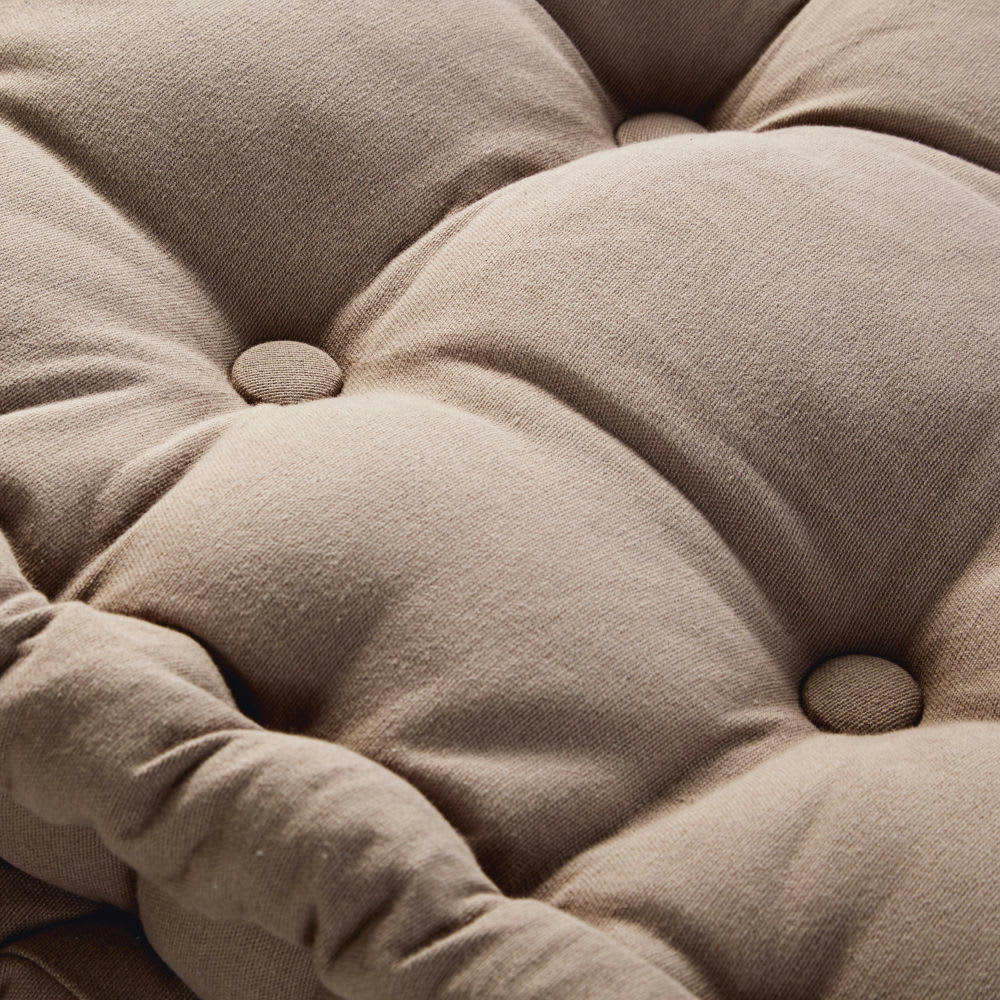 - Matelas enfant en coton capitonné taupe 60x120