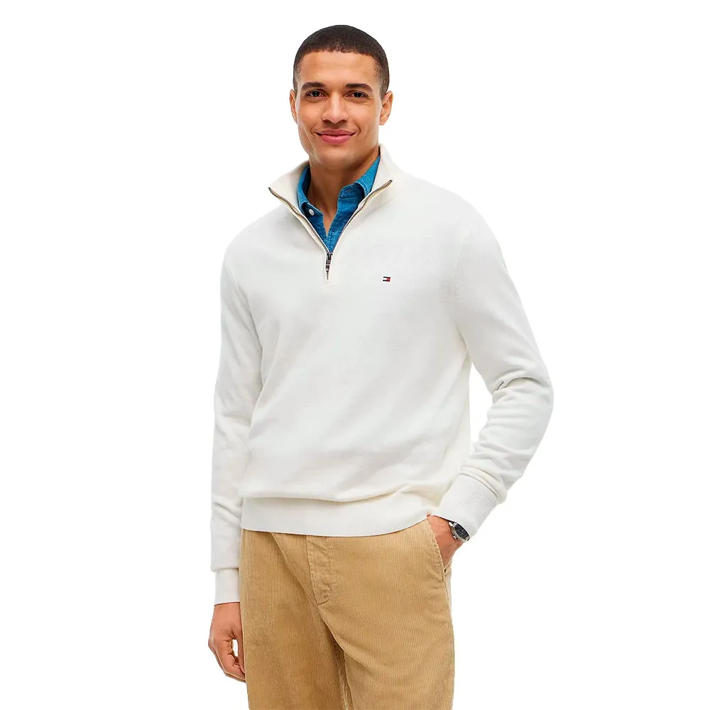Tommy Hilfiger Pima Org Ctn Mock half zip sweater