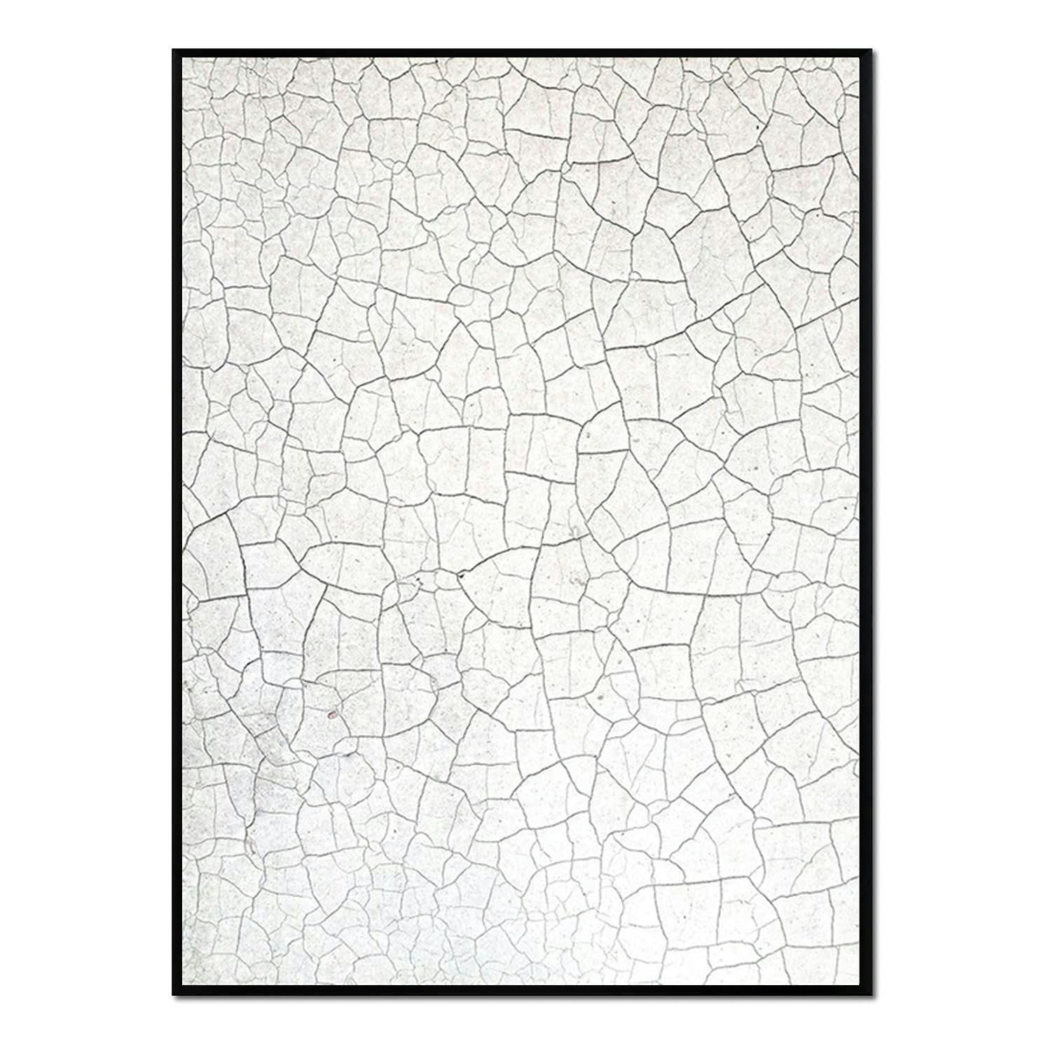 MINIMALISMO - Affiche avec cadre noir -  fissures - 30x40