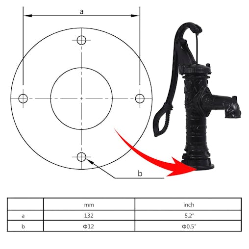 NNEVL Garden Water Pump with Stand Cast Iron