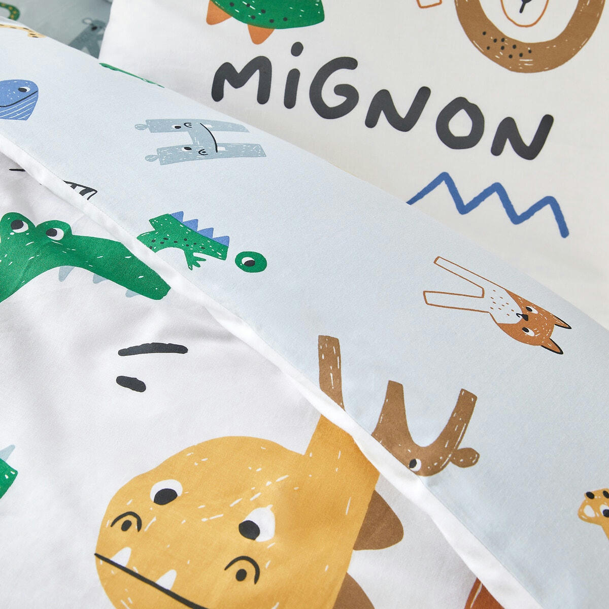Housse de couette enfant coton, Cro Mignon