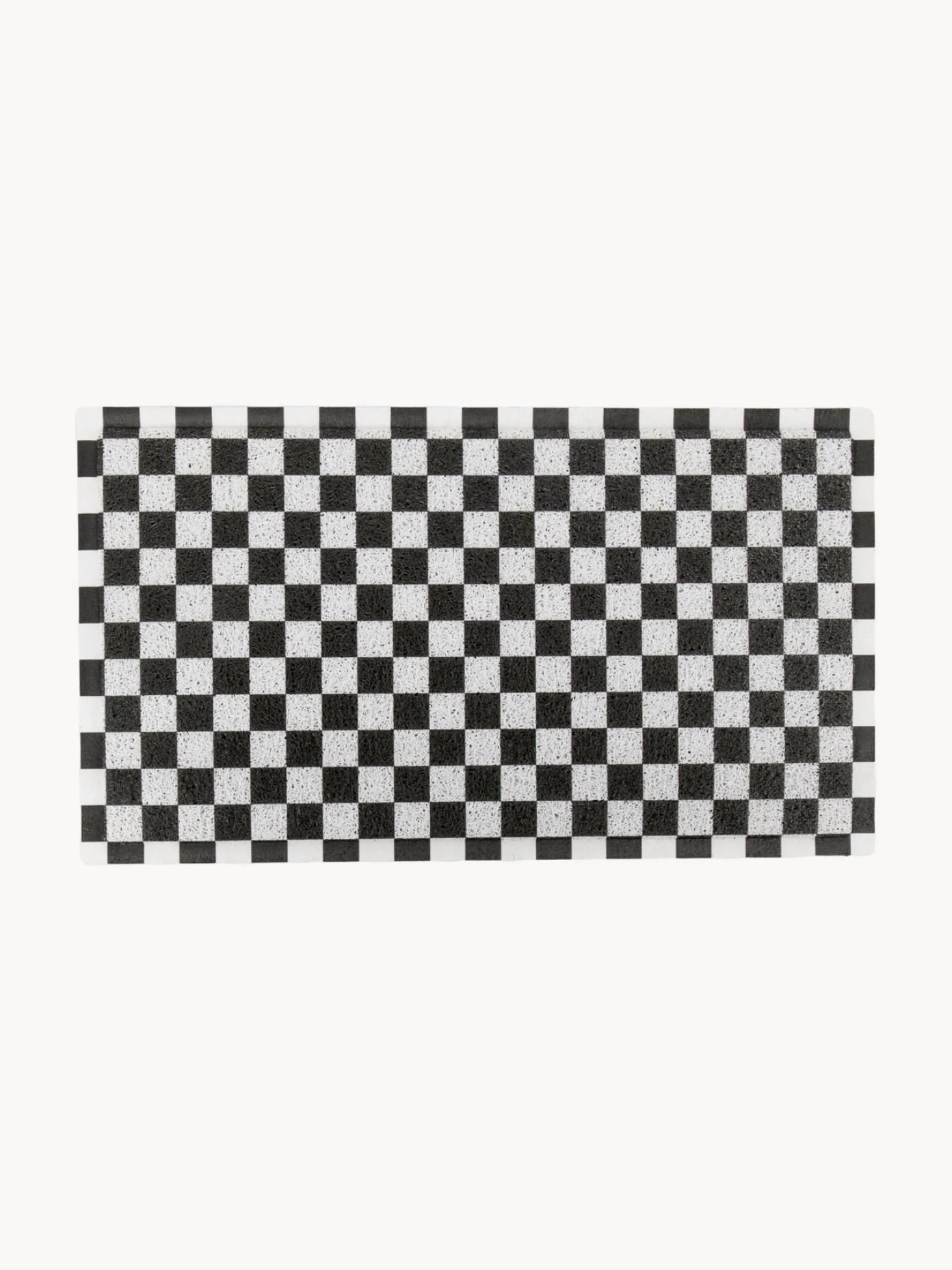 Waschbare Fußmatte Black Check