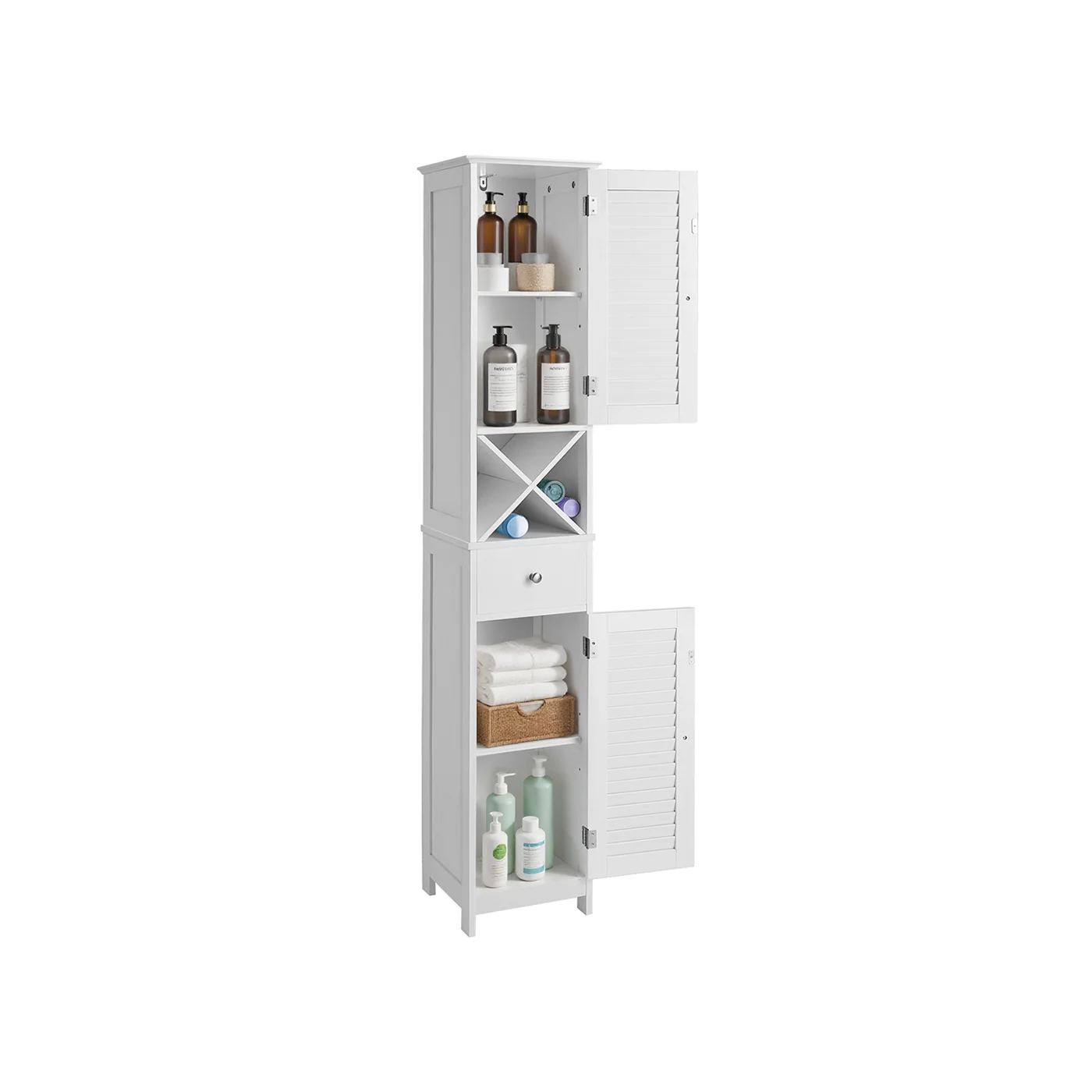 Meuble salle de bain haut  blanc