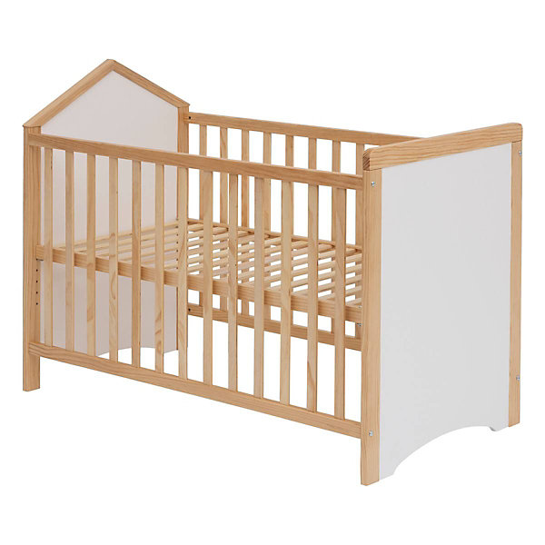 Lit bébé sommier intégré Sama 60x120cm blanc - Atmosphera