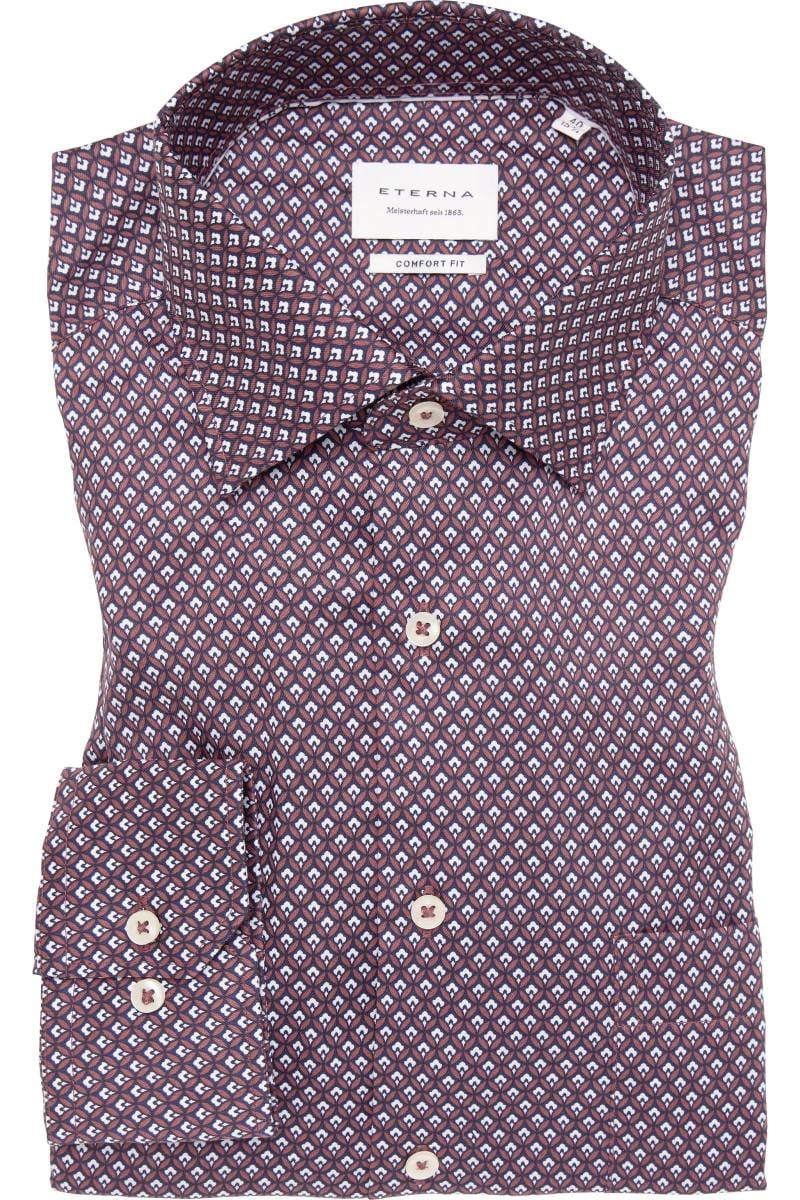 ETERNA Comfort Fit Hemd beere, Bedruckt