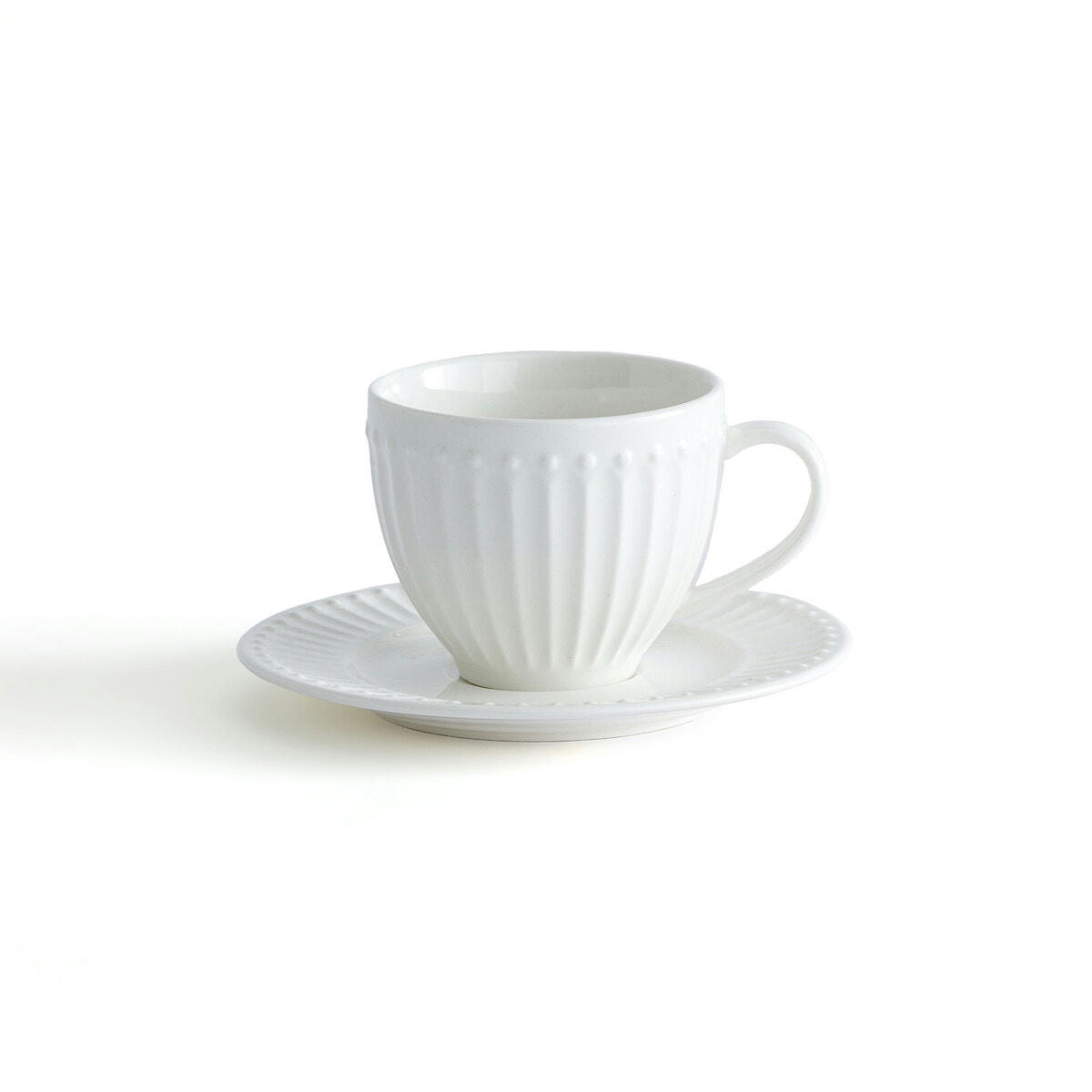Lot de 6 tasses à café et sous-tasses, Jewely