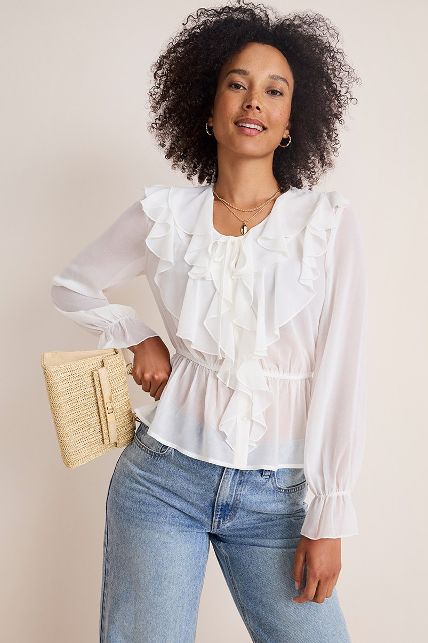 Gabbie Ruffle Front Blouse