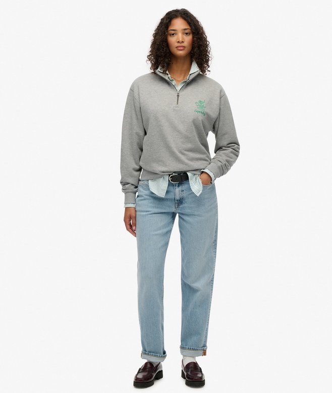 Country Club Crest Half Zip Sweatshirt