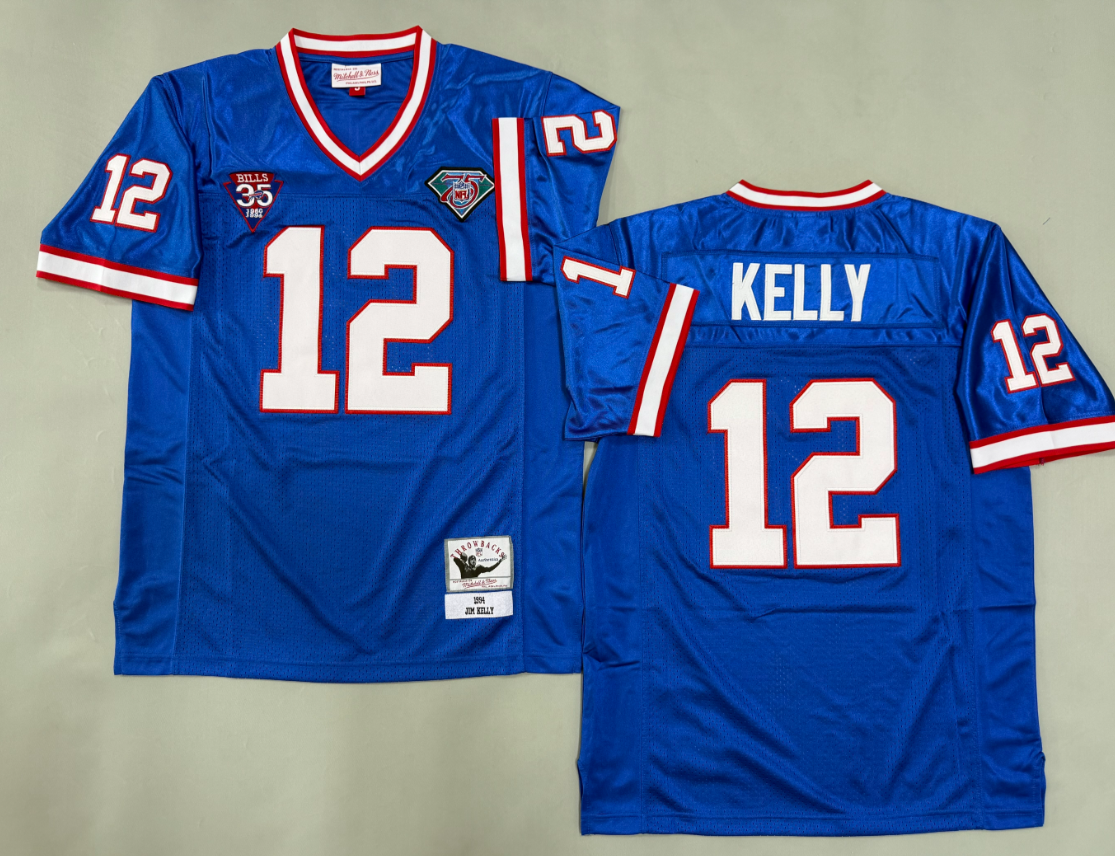 Jim Kelly Buffalo Bills Authentic Throwback Retired Player Jersey