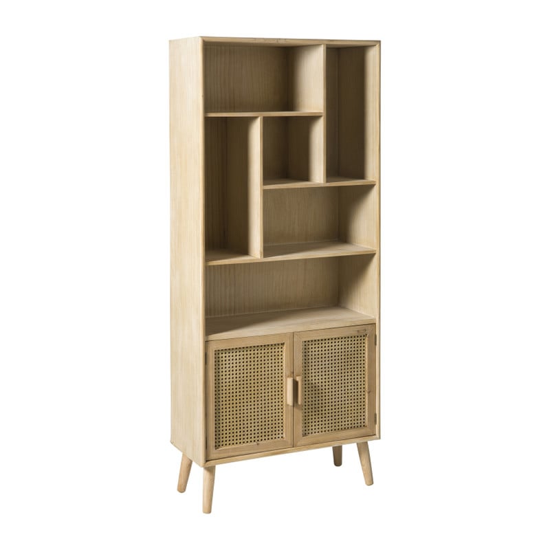 Vakkenkast Java met deuren - bruin - 170x70x33.5 cm