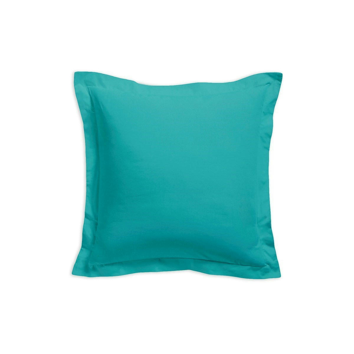 57FILS - Taie d'oreiller uni  en coton bleu 75x75 cm