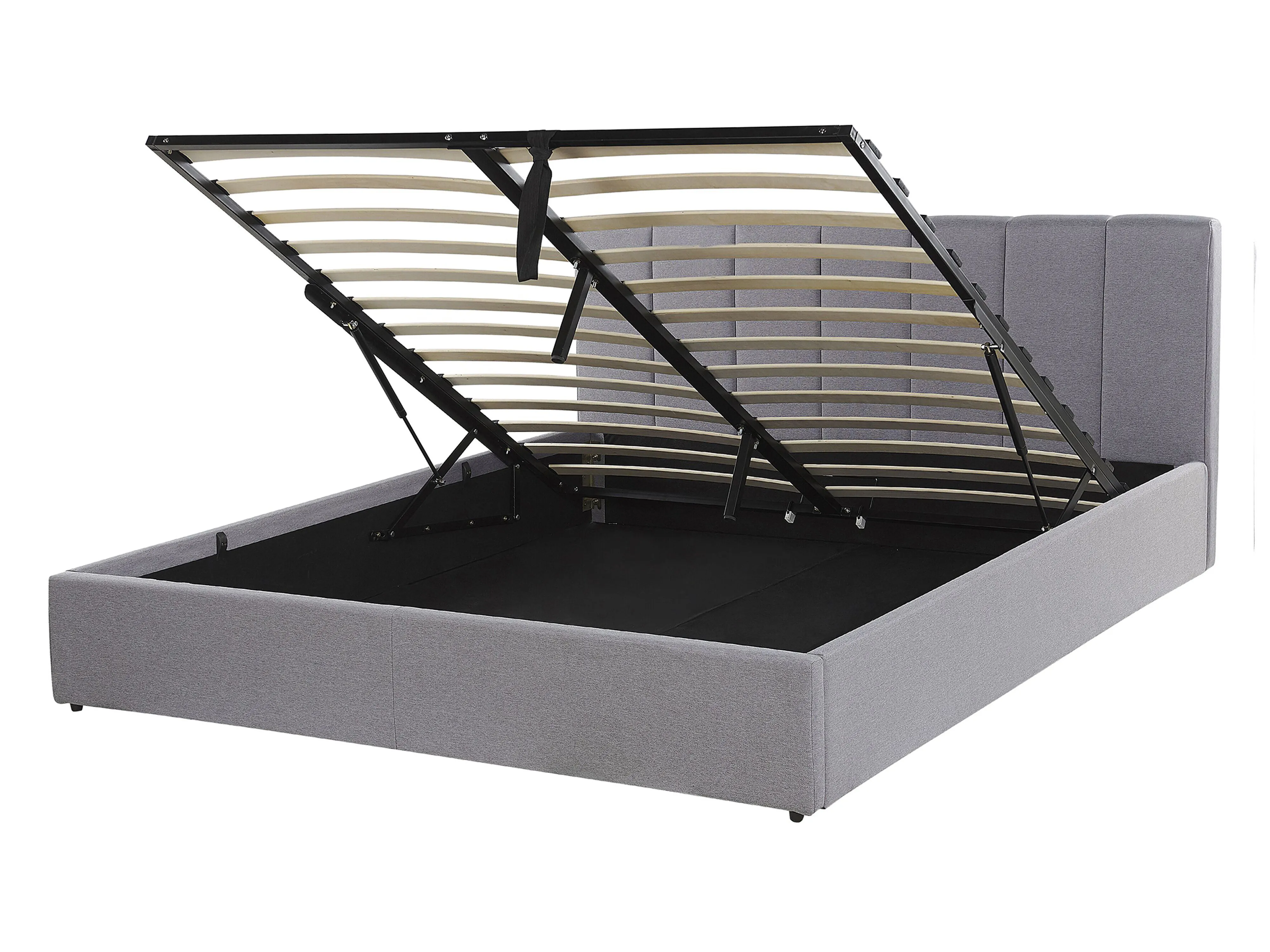 Ottoman Bed Fabric DREUX 140 x 200 cm (EU Double) Light Grey